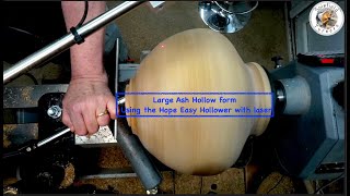 Woodturning Large Ash hollow form using Hope Easy Hollower [upl. by Orest]