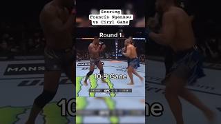 Scoring Francis Ngannou vs Ciryl Gane in 1min shorts ufc francisngannou anthonyjoshua cirylgane [upl. by Atena]