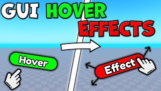 How to make a hover effect  Roblox studio [upl. by Trini]