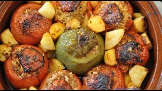 Greek Stuffed Tomatoes by Yiayia Deppy Made Easy  Ντομάτες Γεμιστές [upl. by Lam]