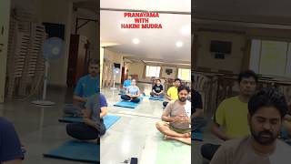 Pranayama practice with hakini mudra yoga yogaforbeginners [upl. by Ingra314]