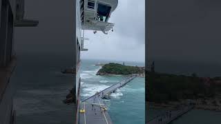 CAPTAIN CALLS ALL PASSENGERS AND CREW BACK TO SHIP DUE TO DANGEROUS CONDITIONS IN LABADEE HAITI [upl. by Idnil125]