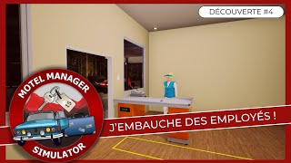 JEMBAUCHE mes premiers EMPLOYÉS au MOTEL   Motel Manager Simulator FR [upl. by Hairahs]