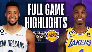 PELICANS at LAKERS  NBA FULL GAME HIGHLIGHTS  November 2 2022 [upl. by Callahan]