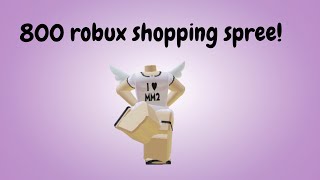 800 Robux shopping SPREE [upl. by Silda]