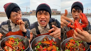 Fishermen eating seafood dinners are too delicious 666 help you stirfry seafood Mukbang [upl. by Eelymmij274]