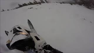 SNOWMOBILER TRIGGERS AVALANCHE [upl. by Odlaw566]