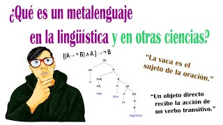 El metalenguaje en la lingüística y en otras ciencias [upl. by Halbert604]