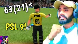 SAIM Ayub 6321 PZ VS QG PSL 9 WCC3 GAMEPLAY IN HINDI URDU [upl. by Doraj]