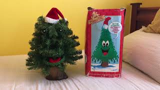 Gemmy Animated Douglas Fir The Talking Christmas Tree 14inch Deep Voice Version [upl. by Zipporah]