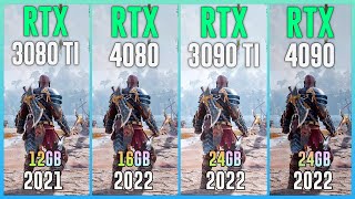 RTX 3080 TI vs RTX 4080 vs RTX 3090 TI vs RTX 4090  Test in 15 Games [upl. by Ledah]