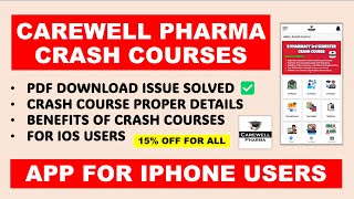 Carewell Pharma Crash Courses  For iPhone Users  pdf Download solved ✅️ Carewell Pharma [upl. by Conway]