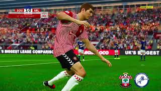 Southampton vs Millwall Highlights  EFL Championship 202324  PES 21 [upl. by Htennek]