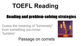 TOEFL Reading reading and problemsolving strategies on comets [upl. by Amadeo13]