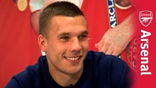 Lukas Podolski Learning London  Ray Parlour teaches Poldi the lingo [upl. by Namara880]