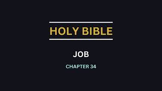 JOB CHAPTER 34  Elihu teaches God cannot be unjust commit iniquity pervert judgment [upl. by Kcirdek]