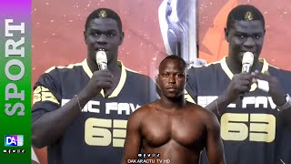 Kickboxing  Alboury promet l’enfer à son adversaire Lamine Séne « Guiss nako mouy Naw wayé damakoy» [upl. by Aliehs]