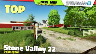 FS22 ★ NEW MAP quotStone Valley 22quot by lancyboi  Farming Simulator 22 New Map Review 2K60 [upl. by Soinotna]