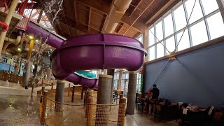 Purple Slide  Short Kids Slide  Zehnders Splash VIllage [upl. by Anar]