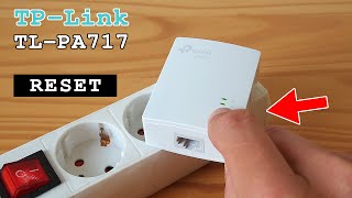 TPLink AV1000 powerline ethernet adapter TLPA7017  Factory reset [upl. by Anaher939]