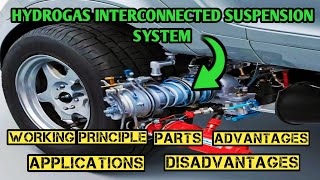 Hydragas Interconnected Suspension System  Working  advantages disadvantages application [upl. by Elvie]