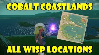 All Wisp locations in Cobalt Coastlands Map with markings Pokemon Legends Arceus [upl. by Noemis412]