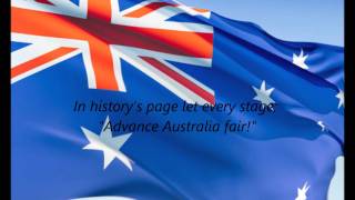 Australian National Anthem  quotAdvance Australia Fairquot EN [upl. by Hoenack]