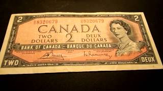 1954 Two Dollar Bill Canada [upl. by Einamrej27]