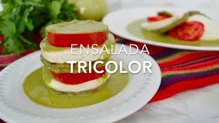 🇲🇽 ENSALADA TRICOLOR 🇲🇽 CON ADEREZO DE CILANTRO  Recetas fáciles Pizca de Sabor [upl. by Derrek]