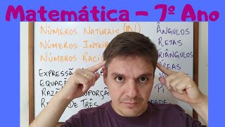 AULAS de MATEMÁTICA  7º ANO  O que eu vou estudar [upl. by Konstance]