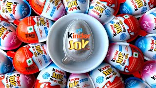 Yummy kinder surprise egg toys opening  A lot of kinder joy chocolate ASMR [upl. by Berfield]