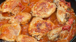 Saucy Stewed Chicken and Rice Recipe  EatSimpleFoodcom [upl. by Westphal]