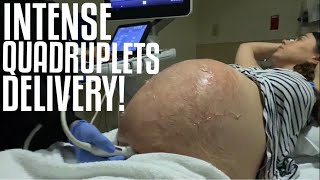 INTENSE QUADRUPLETS LABOR amp DELIVERY VLOG BIRTH VLOG  RAW amp REAL  TFYV 18 [upl. by Rogerg362]