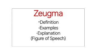 Zeugma  Definition and Examples in Urdu Hindi Literary Device figureofspeech [upl. by Alemahs]