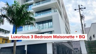 ₦395m Luxurious Serviced 3 Bedroom Maisonette With BQ  Lekki Lagos Nigeria [upl. by Kerby605]