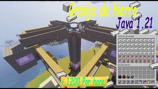 Granja de hierro mas de 1200 por hora Minecraft java 121 [upl. by Giavani]