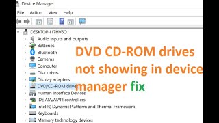 How to Fix CDDVD Icon Not Showing in My Computer Window [upl. by Moyna]