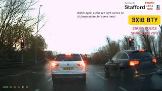 BX18BTY  Staffs Police  Red light wanker [upl. by Sirdi]