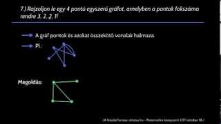 7 feladat  gráfok Matek érettségi felkészítő [upl. by Snilloc958]