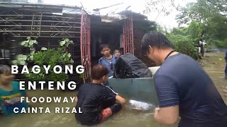 BAGYONG ENTENG  floodway cainta rizal [upl. by Aihsar]