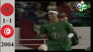 تعادل مثير بين أسود الأطلس و نسور قرطاج  المغرب و تونس تصفيات كأس العالم 2006 [upl. by Kissiah]