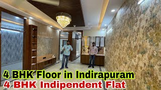 4 BHK Floor in indirapuram  4 bhk Indipendent Flat in Indirapuram  Builder Flat Ready To Move Sale [upl. by Ocirrej]