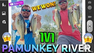 PAMUNKEY RIVER BASS FISHING 2V2 PRESPAWN BASS [upl. by Limann]