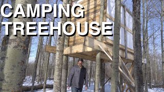 Building A Treehouse And Camping For The Night [upl. by Maryjo]