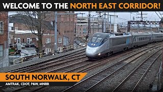 Norwalk SoNo Tower Connecticut USA  Virtual Railfan LIVE [upl. by Immas]