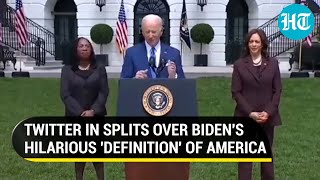 Joe Biden fumbles describes America in single word as quotASUFUTIMAEHAEHFUTBWquot Video goes viral [upl. by Jeffers437]