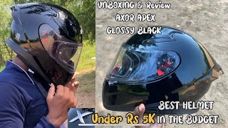 Axor apex glossy black helmet  Unboxing and review axor helmet  best helmet under 5k axorhelmets [upl. by Chase127]