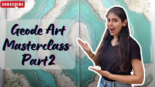 Resin Geode Art Masterclass Part 2😱 I RESIN ART I Step by Step Tutorial 😍 By Khushi Motwani [upl. by Seigler]