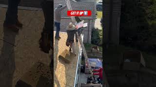 Get it up ⬆️ 🏡construction roof roofers roofing roofer up high tools pro dyi [upl. by Mathur594]