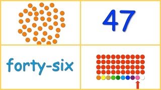 Baby Math Numbers 4050 dots numerals words rows [upl. by Notrab]